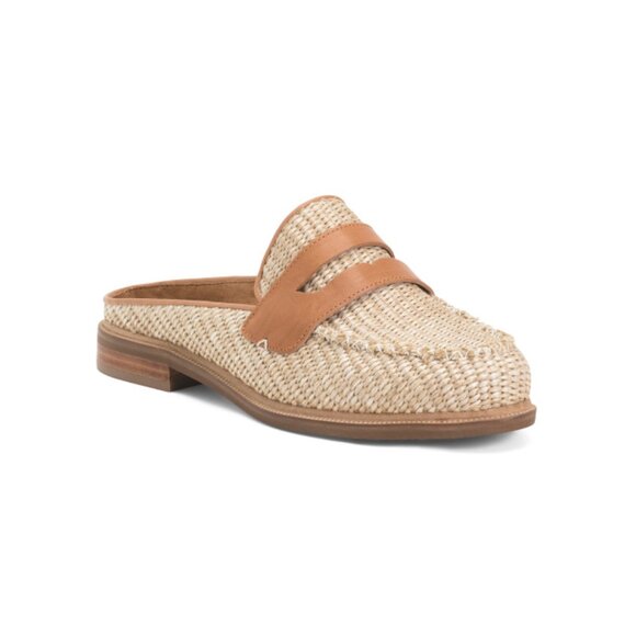 KELSI DAGGER natural Lock Mules - Picture 1 of 2